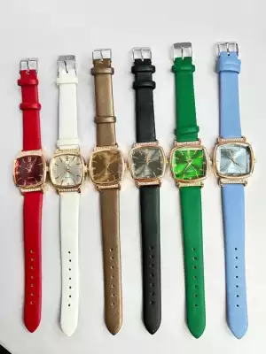 Часы наручные женские СК кварцевые с мягким ремешком, для девочек-подростков, с датой и временем